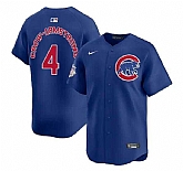 Men's Chicago Cubs #4 Pete Crow-Armstrong Royal Limited Stitched Jersey Dzhi,baseball caps,new era cap wholesale,wholesale hats